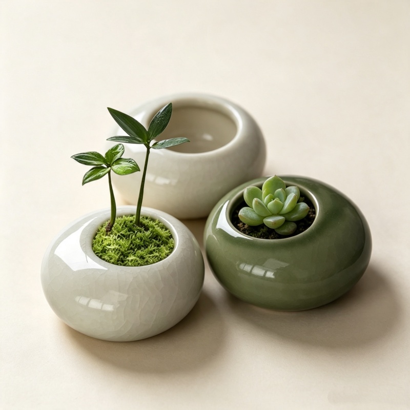 Bonsai Garden Art - Миниатюрный цветочный горшок с эффектом ледяных