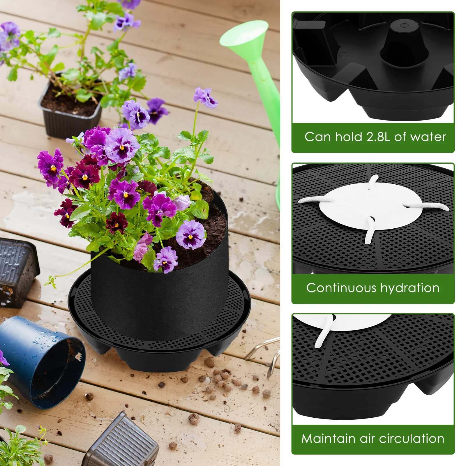 Набор из 4 поддонов для цветоч – обзор и цена Drip Tray Saucer