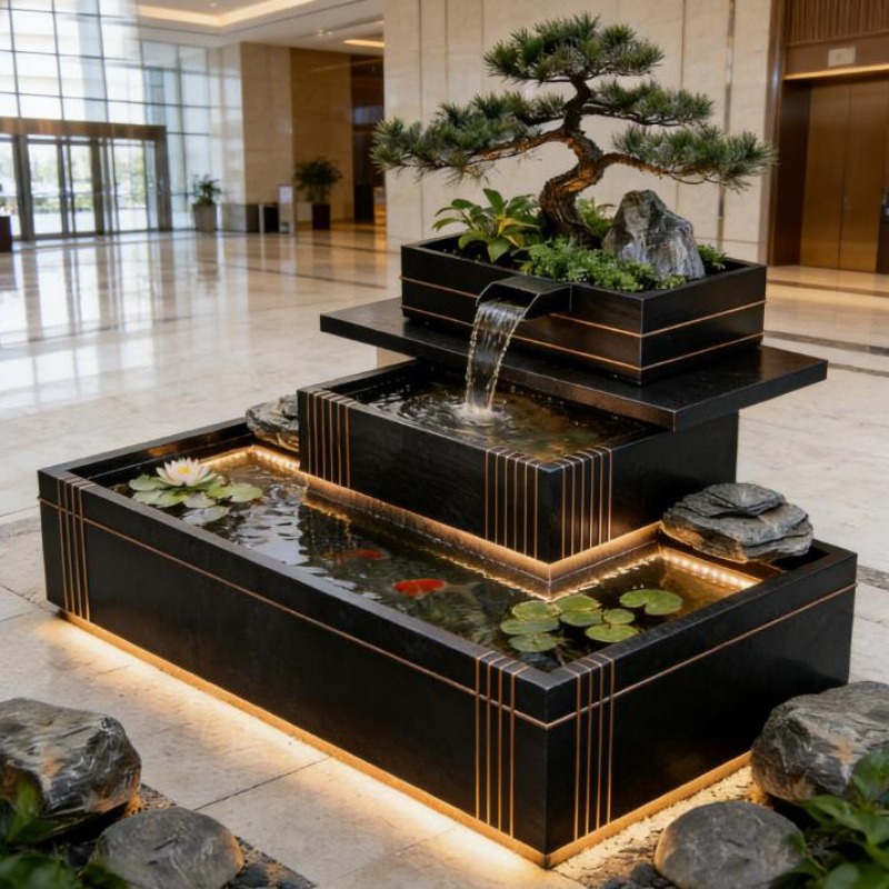 Водопад из нержавеющей стали - – обзор и цена Bonsai Garden With Koi Pond