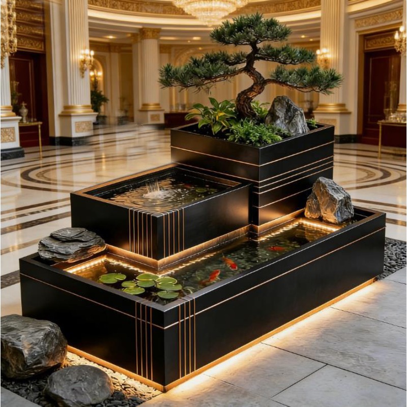 Водопад из нержавеющей стали - – обзор и цена Bonsai Garden With Koi Pond
