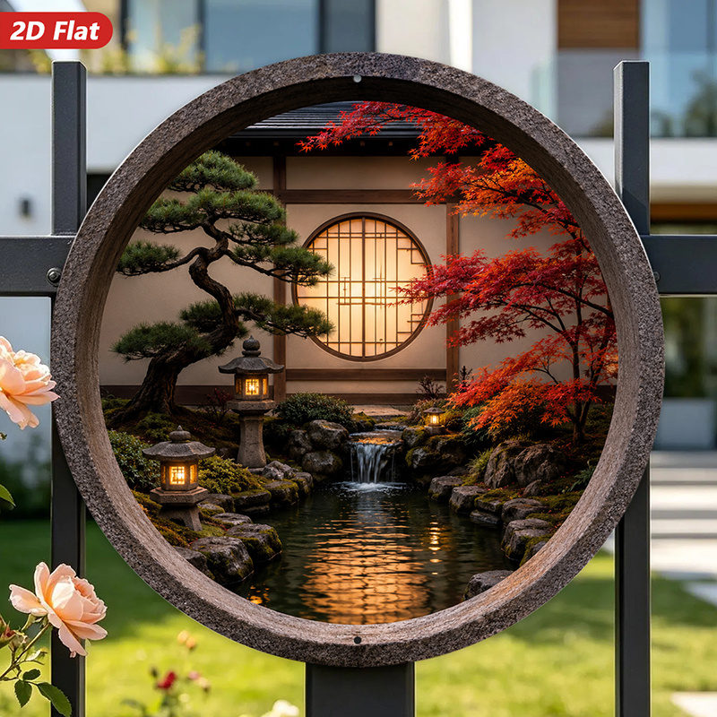 2D плоская, 1 шт. круглая мета – обзор и цена Bonsai Garden Art