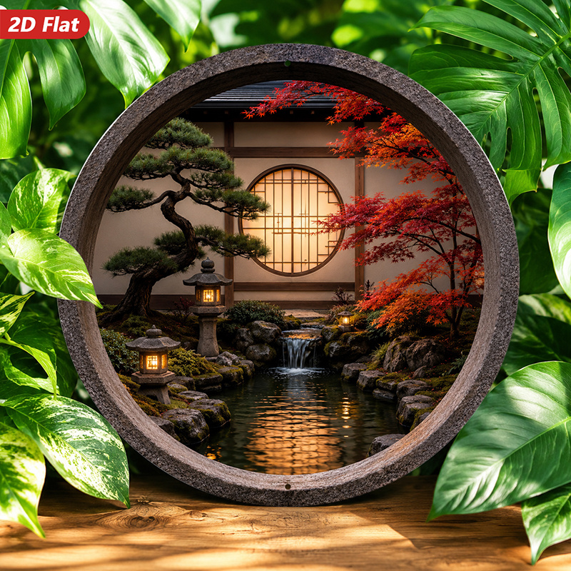 2D плоская, 1 шт. круглая мета – обзор и цена Bonsai Garden Art